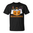 Booooks Ghost Boo Read Books Library Teacher Halloween Cute T-Shirt