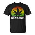 Cannabis ヴィンテージ 麻葉 レトロ マリファナ Tシャツ
