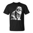 Cat Dad Mom Lover – モノクロスコティッシュフォールド。 Tシャツ