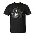 Cat Reading a Book Nerd Kitty Bookworm T-Shirt