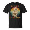 All The Cool Kids Are Reading Owl Glasses Book Retro Vintage T-Shirt