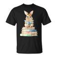 Cute Bunny Reading Book Back To School Easter T-Shirt Cute Bunny Reading Book Back To School Easter T-Shirt