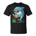 Dolphin Reading Book Matching Bookworm Librarian Books Lover T-Shirt