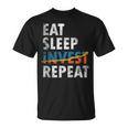 Eatleep Invest Repeat Investment Trading Tシャツ