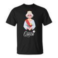 Elizabethunglasses De Manga Corta Británica Camiseta unisex
