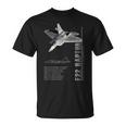 F-22 ラプター ジェット戦闘機仕様 Tシャツ