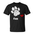Finn Dog Paw Best Puppy Dog Finn Dog Lover Tシャツ