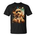 Golden Doodle Iced Coffee Dog Mom Doodle Lover Vintage T-Shirt