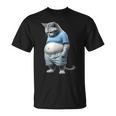 Gato Gordito Gordito Gato En Ropa Deportivaentirse Abajo Animal Camiseta unisex