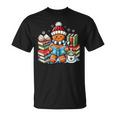 Gingerbread Reading Book Lovers Christmas Bookworm Librarian T-Shirt Gingerbread Reading Book Lovers Christmas Bookworm Librarian T-Shirt