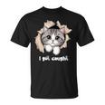 I Got Caught 子猫かわいい 長袖tシャツ Tシャツ