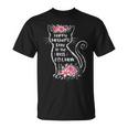 Happy Best Cat Mom Floral Cat Lover Women T-Shirt