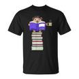 Hedgehog Reading Books And Drinking Tea T-Shirt