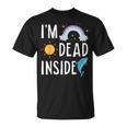 I'm Dead Inside Happy Rainbowunshine Dolphin ファニーtシャツ Tシャツ