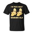 I'm This Many Bananas Old バナナ 2歳の誕生日 2歳 Tシャツ