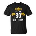It's My 80Th Birthday Party 80歳 誕生日 メンズ レディース Tシャツ
