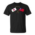 Japanese Flag Taiwanese Flag 台湾の遺産 台湾のルーツ 日本の国旗 台湾の国旗 Tシャツ