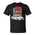 Jdm スカイライン 32 カーチューニング 日本 神社 ドリフト Tシャツ
