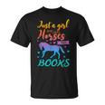 Just a Girl Who Loves Horses And Books Book Lover T-Shirt