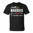 Just Married 5年前シャツ 結婚5周年記念 Tシャツ