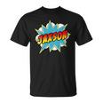Kids Boys Jaxson Comic Book Superhero Name T-Shirt
