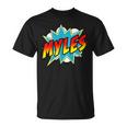 Kids Boys Myles Name Superhero Comic Book T-Shirt