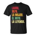 Laura 44 Cumpleaños Regalo Años Divertido Decoración Cuello Camiseta unisex
