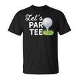 Let's Par ゴルフボール ティーピン付き 面白いゴルフクラブtシャツ Tシャツ