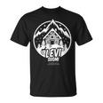 Leviuomi フィンランド スキーロッジとスキーリゾートの名前 Levi Tシャツ