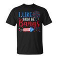 I Like How He Bangs マッチング カップル 4Th Of July 花火 Tシャツ
