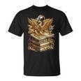 A Lively-Creative Gold Fantasy-Dragon On Story-Books T-Shirt A Lively-Creative Gold Fantasy-Dragon On Story-Books T-Shirt