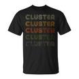 Love Heart Cluster グランジ ビンテージスタイル ブラック クラスター Tシャツ