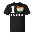 I Love India ハートフラッグインド Tシャツ