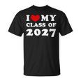 I Love My Class Of 2027 私は2027年のクラスが大好きで、2027年のクラスが好きです Tシャツ