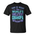 I Love My Grandpa Best Cool Grandpa グラフィックイラスト Tシャツ