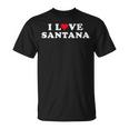 I Loveantana マッチング ガールフレンド&ボーイフレンド サンタナ名 Tシャツ