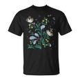 Magic Fish ファニー フィッシング フローラル ヴィンテージ ウクライナ ヴィシバンカ Tシャツ