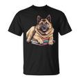 Norwegian Elkhound Books Reading Dog Breed Graphic T-Shirt Norwegian Elkhound Books Reading Dog Breed Graphic T-Shirt
