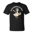 Outnumbered By Boys Baseball Mom Goose T-Shirt