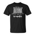 Parthenon アテネのアクロポリス ギリシャ スケッチ サイツ ドローイング 長袖tシャツ Tシャツ