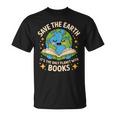 Planet With Books Reader Reading Environmentalist Earth Day T-Shirt