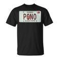 Pono ヴィンテージ ハワイ ナンバープレート Tシャツ