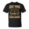 Quiet Minds Loud Books Introvert Reader Book Lover T-Shirt