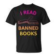 I Read Banned Books Pink-Yellow Literature Activist T-Shirt