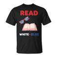 Read Blue Patriotic Book Lover Girls Independence T-Shirt