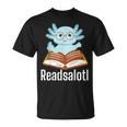 Readsalotl Axolotl Reading Cute Book Lover Bookworm T-Shirt