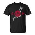 Recuerdo De Bandera Y Mapa Japonés Japón Camiseta unisex