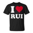 Red Heart I Love Rui Tシャツ