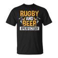 Rugby And Beer Festa Perfetta Per Rugby Rugby Papà Maglietta
