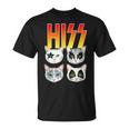 Hiss Cat シャツ 猫好き おもしろ猫シャツ Tシャツ